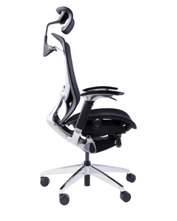 iFit X black ergonomic chair side image 2